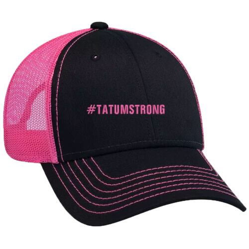 Tatum Strong Black & Pink Trucker Hat Thumbnail